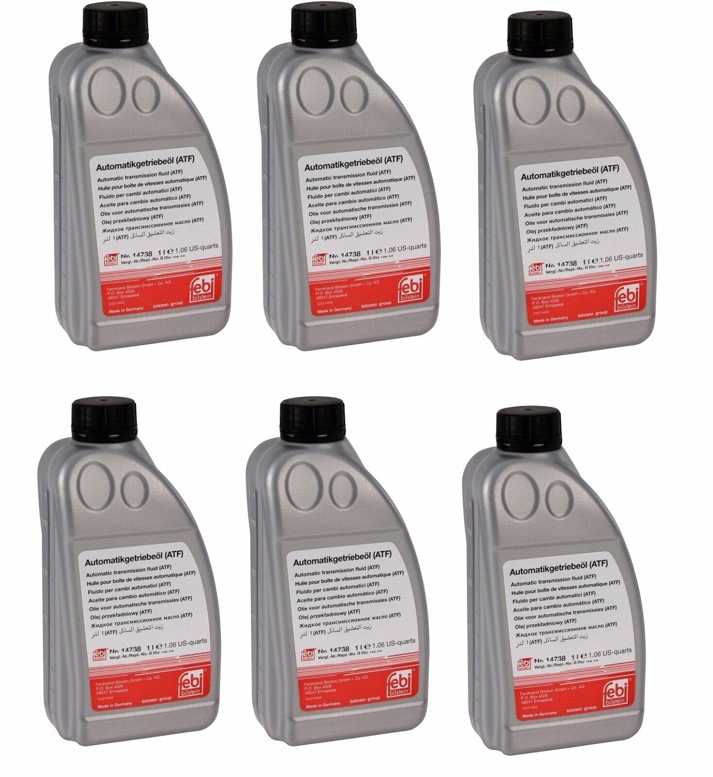 Compatible with Set of 6 Bottles Transmission Fluid G052162A2 Compatible with Audi VW
