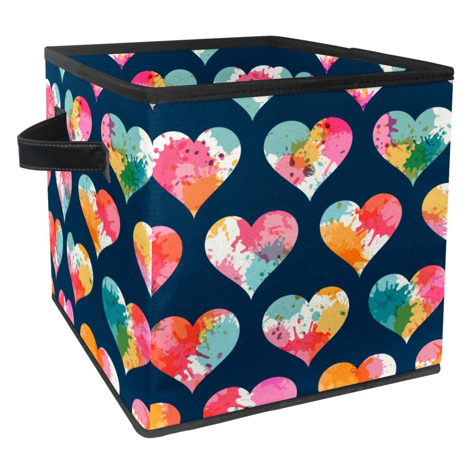 Boîte de rangement pliable cube en tissu pour placard et maison