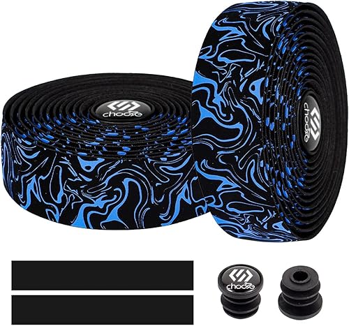 Vista 8 de Chooee Cinta de manillar de bicicleta de carretera, 2 unidades, cinta de barra de bicicleta, rojo/azul/verde/amarillo/naranja/púrpura/plateado/negro