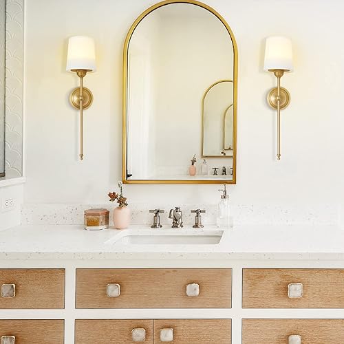 Miniatura 8 de HEQIQEH Lámpara de pared rústica vintage a pilas con control remoto, embudo acampanado, pantalla de tela de lino, regulable, para mesita de noche,