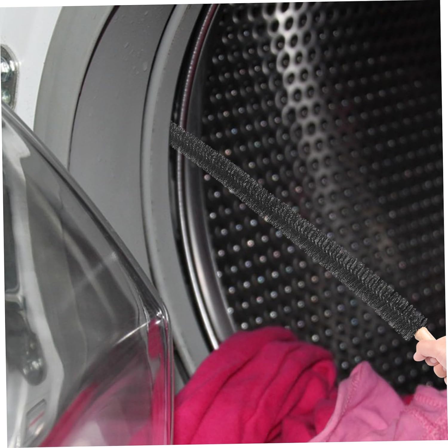 Didiseaon Washing Machine and Dryer Vent Cleaning Brush Multi-Purpose Long Handle Scrub Brush with Sturdy Bristles for Corners and Grout Durable and Reliable Lint Remover Tool for Efficient