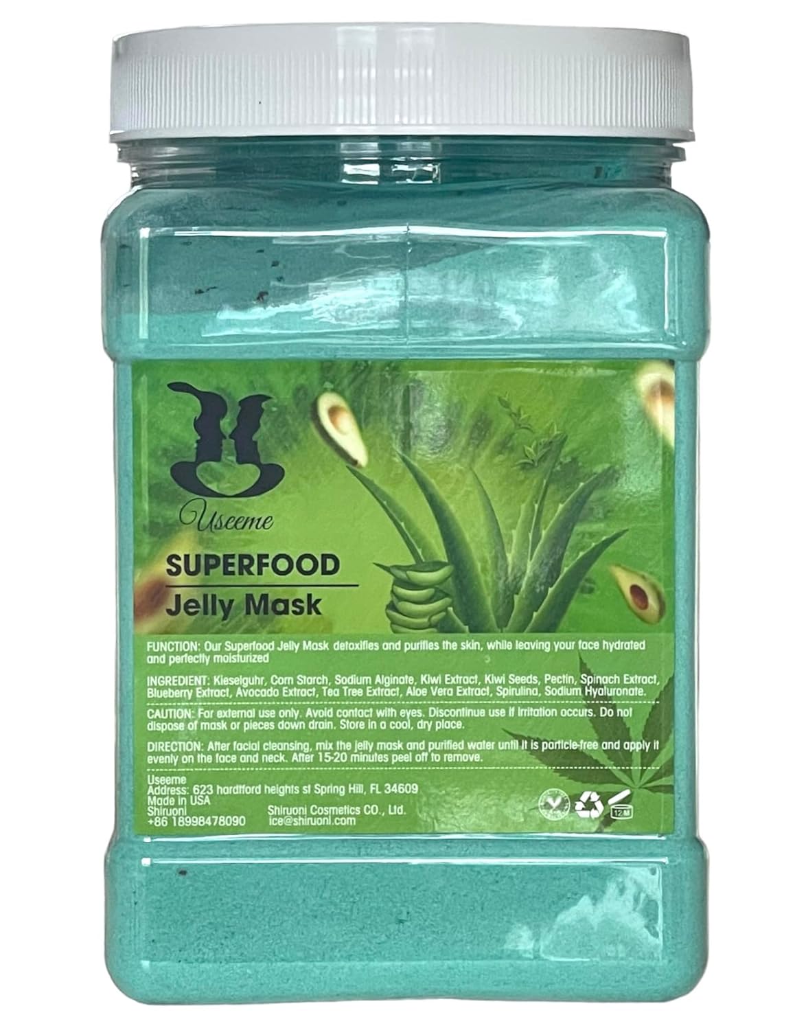 Spirulina Jelly Peel Off Masks for Facials Brightening
