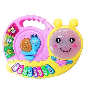 Brand Conquer Snail Keyboard Piano Toy with Ligth & Sound | Animal Sound Toy for Kids