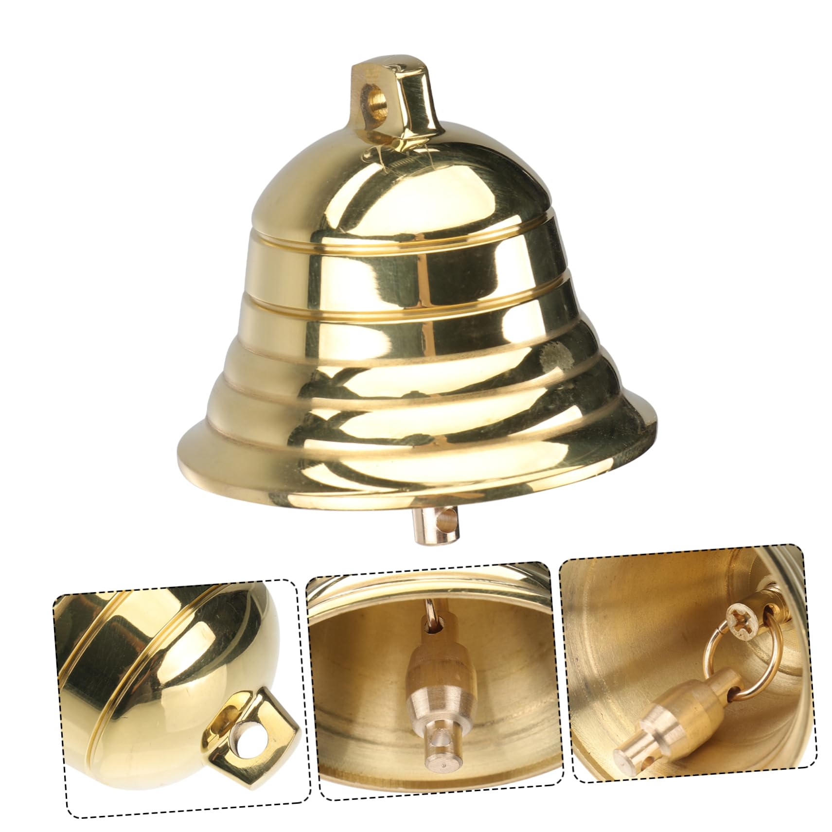 Ciieeo Campana in Ottone Decorativa Da 5 Cm, Ciondolo Creativo Per Decorazioni Natalizie e Artigianato Fai Da Te, Campane Di Natale Per Casa, Giardino, Matrimoni e Feste