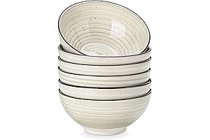 vancasso Bowls Set of 6: Ceramic Cereal Bowls, Enhance Your Dining Experience