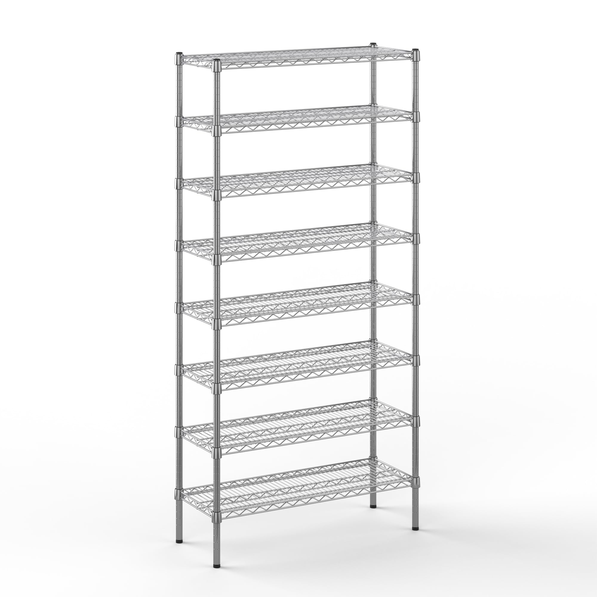 14" Deep x 36" Wide x 74" Height Wire Shelving Kit | 8-Tier | NSF Commercial Storage Rack Unit