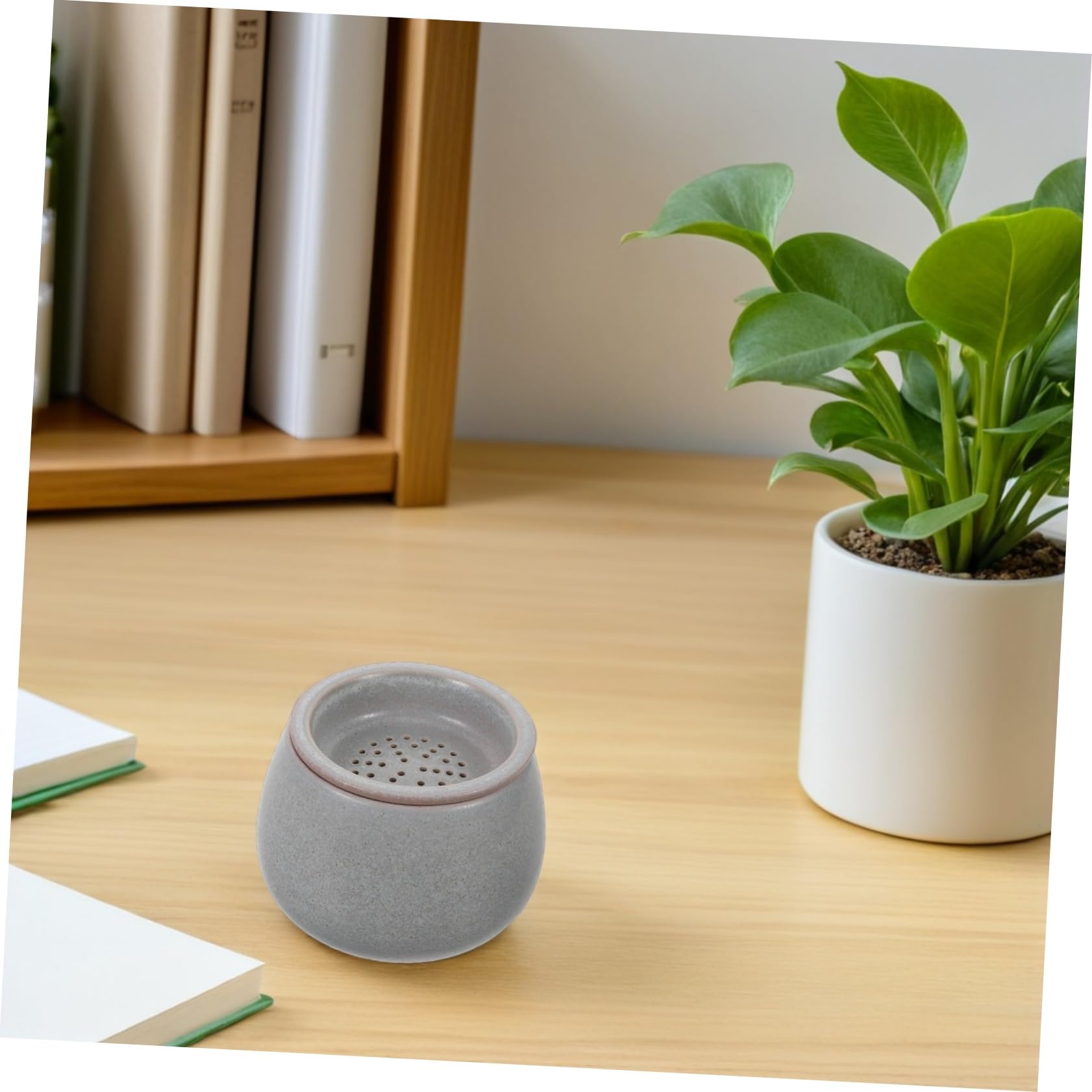 iplusmile Ceramiczny Zbiornik Do Filiżanek Do Herbaty z Filtrem i Pokrywą Pojemny Zbiornik Odpady Herbaciane Eleganckich Ceremonii Herbacianych Praktyczne Akcesorium Naczyń Herbaty