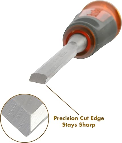 Miniatura 6 de Buck Brothers 74812 Cincel de madera Pro Full Tang de 3/8 pulgadas, cincel de borde biselado para carpintería y carpintería