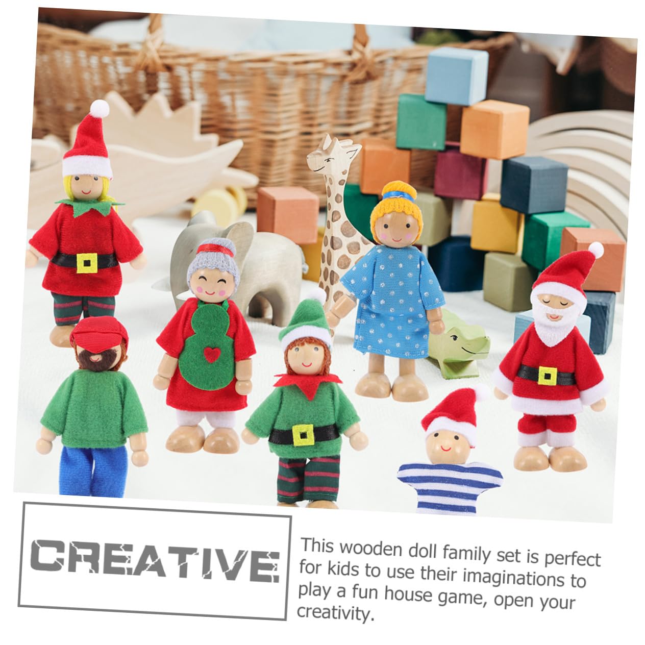 GALPADA 9 Piezas Marionetas de Mano Familia Mini Muñecos Juguetes Creativos para Desarrollo de Habilidades Comunicación y Imaginativo Navidad