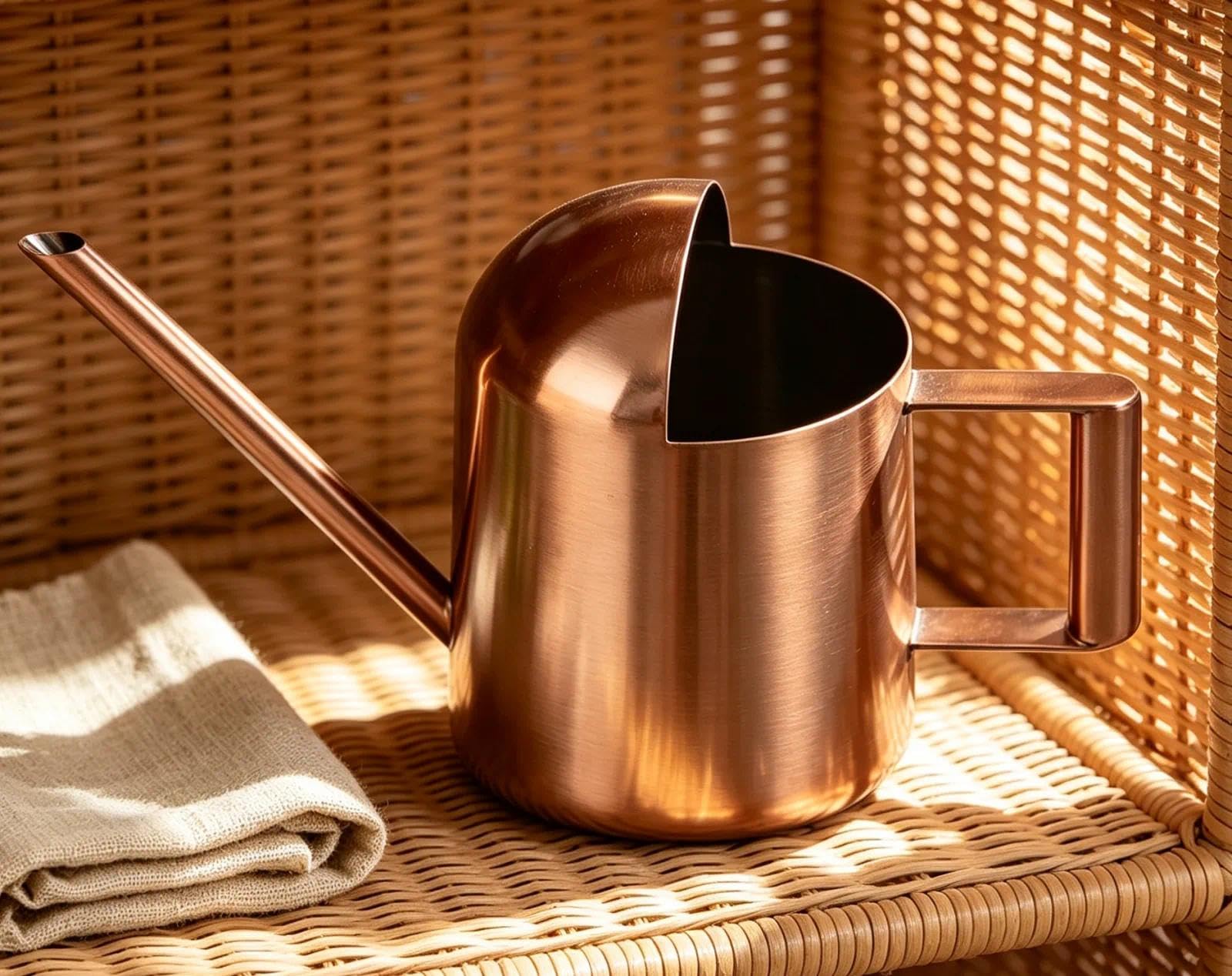 Watering Can 10oz/300ml Stainless Steel Long Spout Semi Open Powder Coated Flower Waterin…