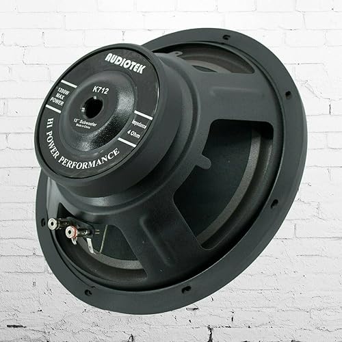Miniatura 3 de AUDIOTEK 1 subwoofer de audio para automóvil K7 de 12 pulgadas y 1200 vatios con potencia de 4 ohmios de 12 pulgadas. Subwoofer con bobina de voz