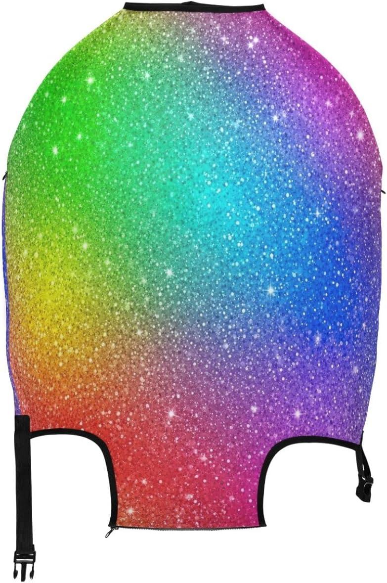 Joisal Flower Luggage Covers for Suitcase Protectors Protection Texture Rainbow Colorful Travel Accessories for Women, S, Fits 18-20 Inch Case