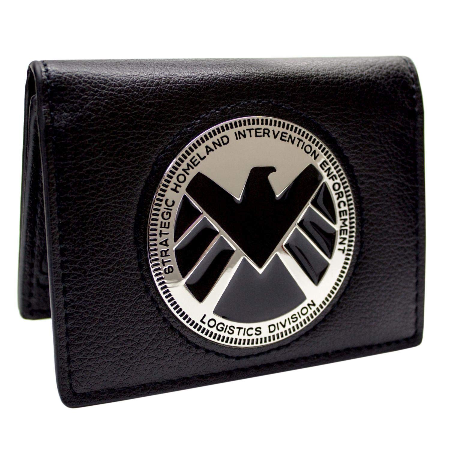 Marvel Avengers Agenci SHIELD Odznaka Phil Coulson Portfel Portmonetka Czarny