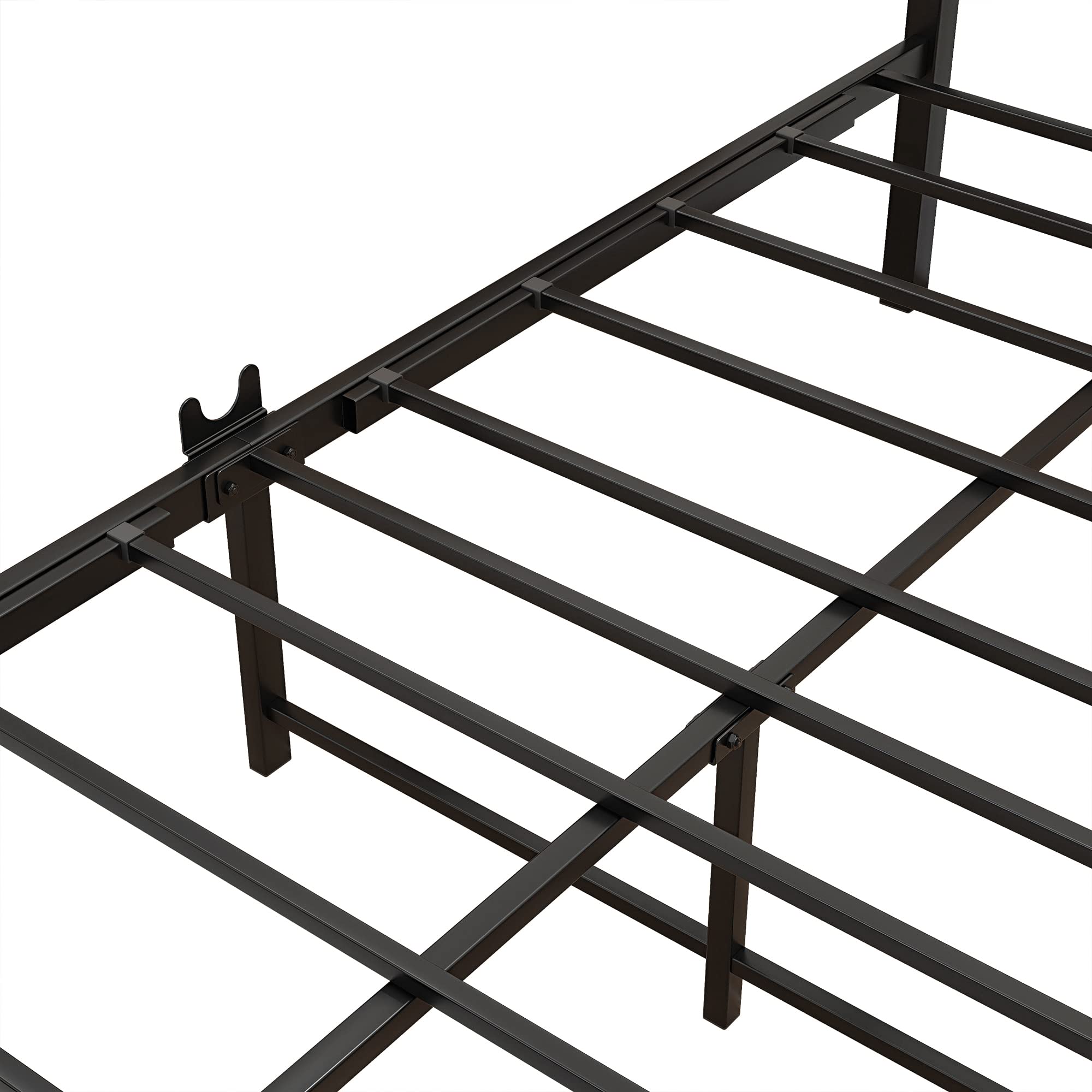 VERFARM Einzelbettgestell 90x190 Cm – Mit LED-Lichtern, USB-C Ladestation & Stauraum, Metallrahmen, Kein Boxspring Nötig
