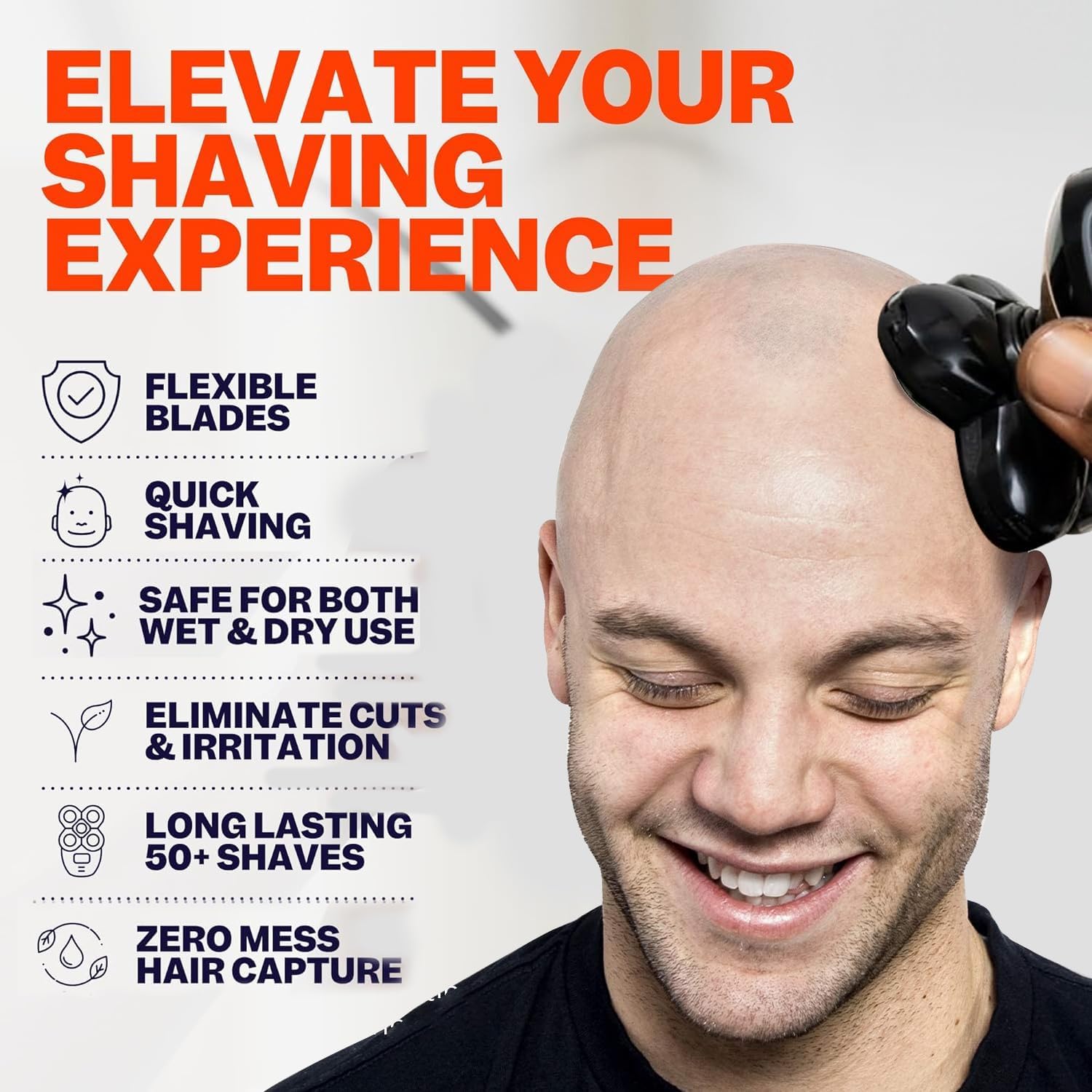 Pro Head Shaver Replacement Blades Compatible with MicroTouch Titanium Head Shaver,Precision Electric Shaving for Bald Men. (3 pack) - Image 2