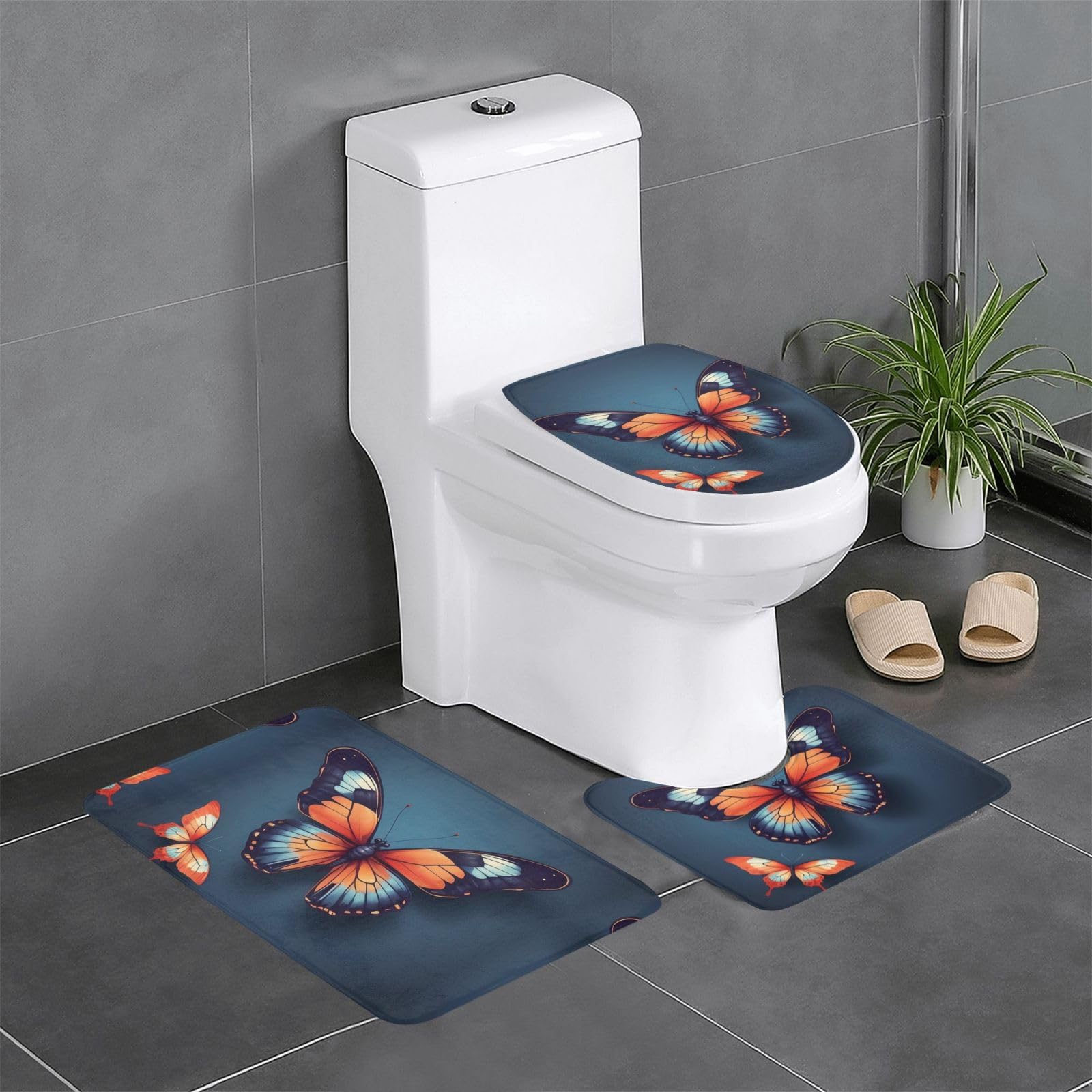 Tapis de salle de bain antidérapants pour meuble-lavabo et toilettes au quotidien