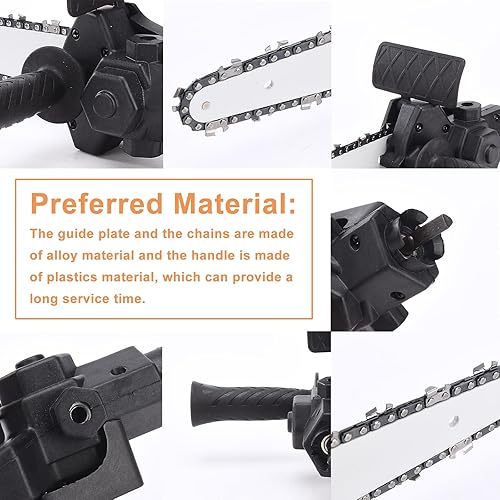 Miniatura 3 de Bestalice Motosierra de taladro eléctrico, taladro eléctrico convertido en motosierra, accesorio de mini herramienta de motosierra eléctrica con