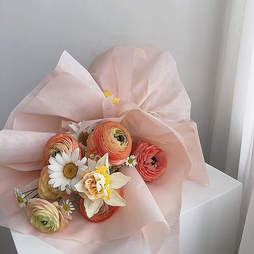 Miniatura 6 de Papel de regalo de algodón coreano, papel de regalo floral no tejido, 10 hojas, suministros para floristería, papel de regalo de ramo de flores