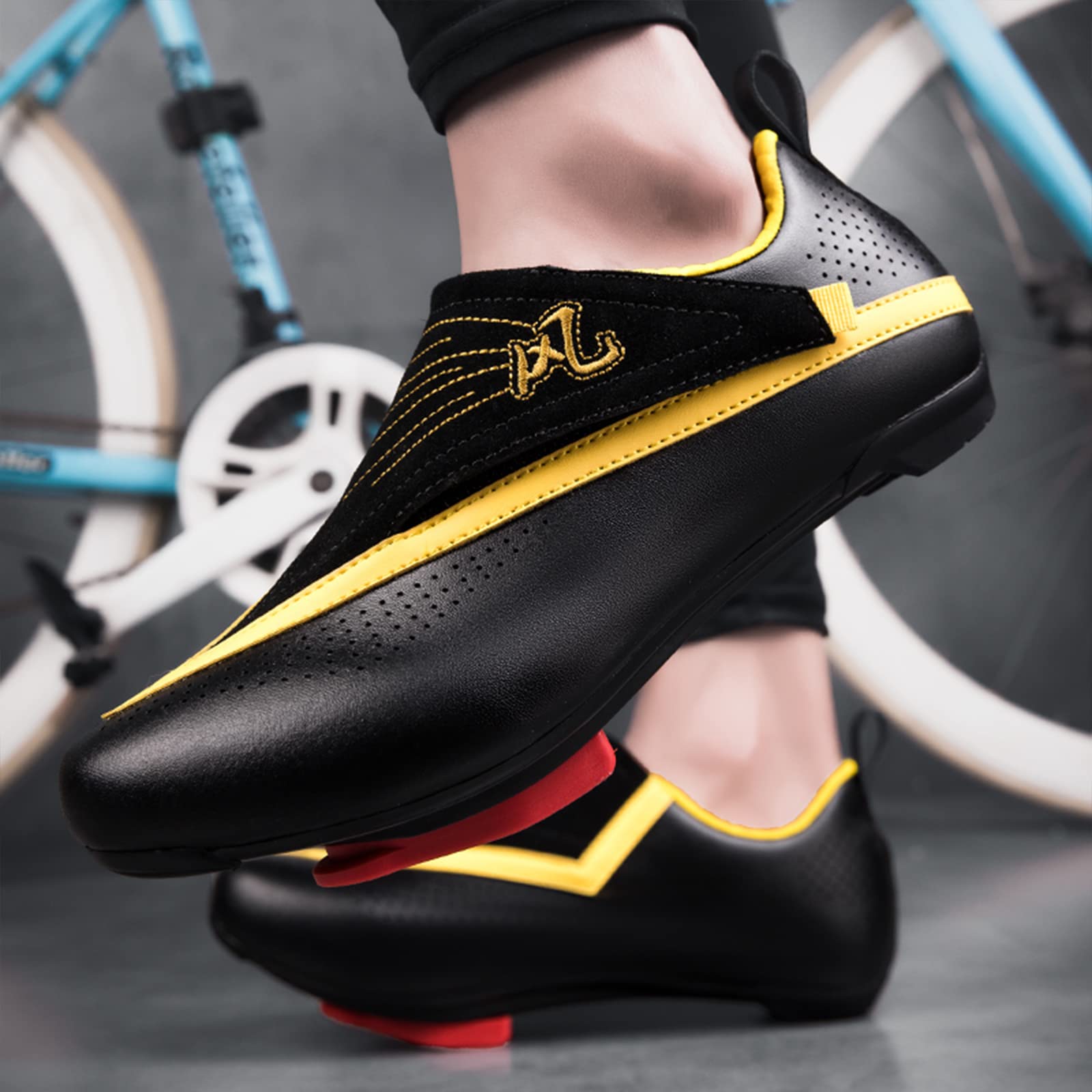 SDEQA Męskie Damskie Buty Kolarskie Buty do rowerów szosowych Indoor Peloton Kompatybilny z Peloton SPD ARC Look Delta Cleats Buty rowerowe