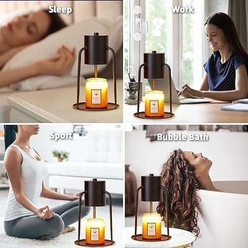 Miniatura 6 de Lámpara calentadora de velas, calentador de lámpara de vela con temporizador, regulable, calentador de luz de velas, lámpara de calentamiento de