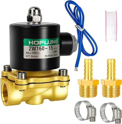 Brass Electric Solenoid Valve 12" NPT 12V110V,Air Valve Water Valve Gas Valve Flow Valve, Normally Closed, Solid Brass,for Water Air Gas Fuel Oil