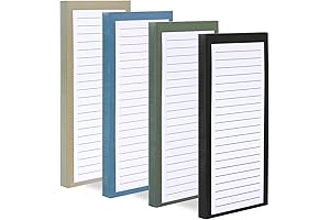 Magnetic Notepads for Refrigerator, 4 Pack Large Notepads with Magnet Back