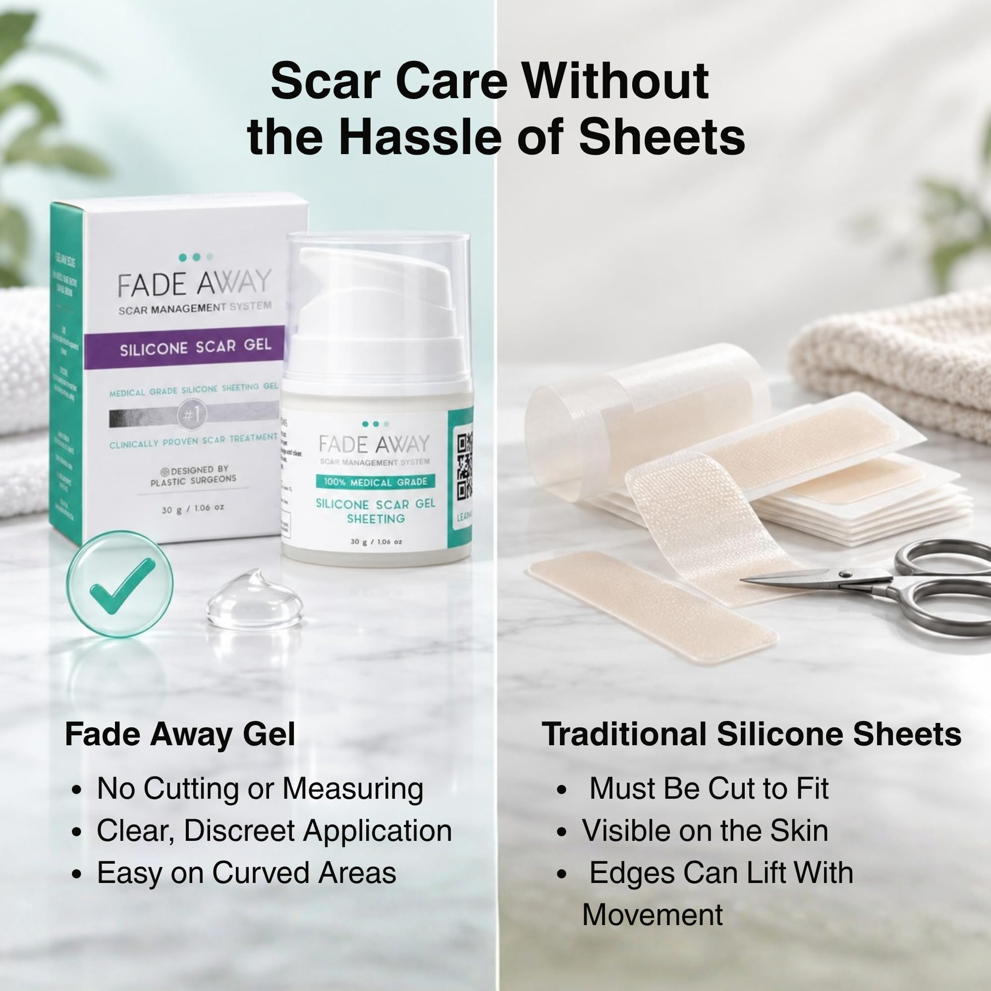 Fade Away Silicone Scar Gel for Surgical and C-Section Scars, 30g — Amazon image 9