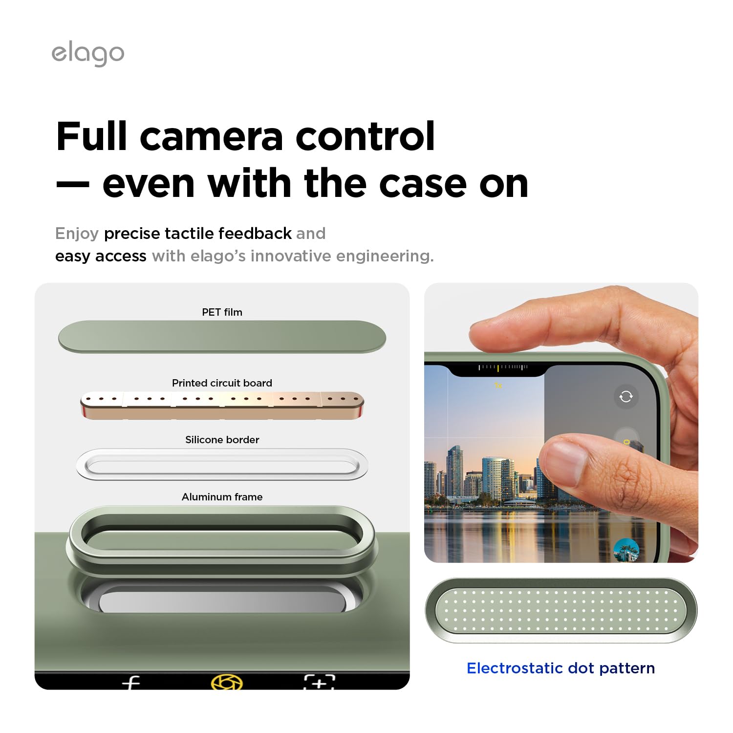 elago Cover Magnetica in Silicone Liquido per iPhone 17 Pro (6,3") – Compatibile con MagSafe, Antiurto, Sottile, Finitura Soft-Touch (Verde Cachi)