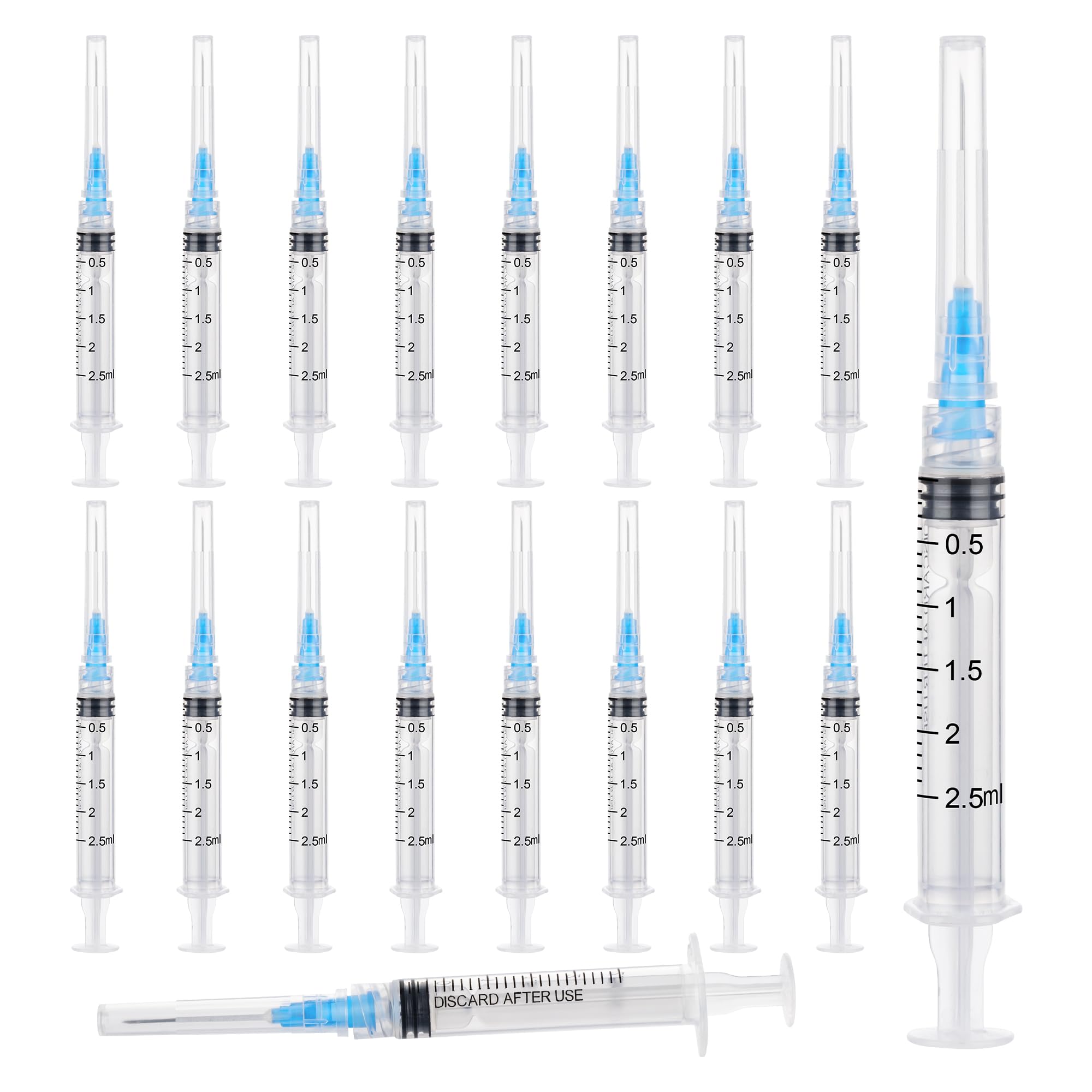 25 Gauge 1 inch Syringes Luer Lock Disposable Syringes for Scientific Labs, Industrial Adhesives, Refilling Inks,Individually Wrapped,100 Pack — Amazon image 10