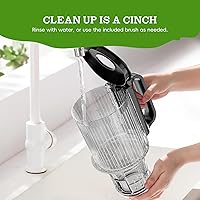 Vista 7 de Exprimidor de prensa en frío, máquinas exprimidoras con canal de alimentación de 4.35 pulgadas de ancho, exprimidores de acero inoxidable fáciles