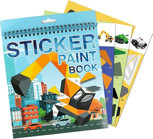 Miniatura 8 de Pegatina por números libros para niños de 4 a 8 años Princesa, sirena, caballos, calcomanía de vehículo, pintura, rompecabezas, actividades, libro,