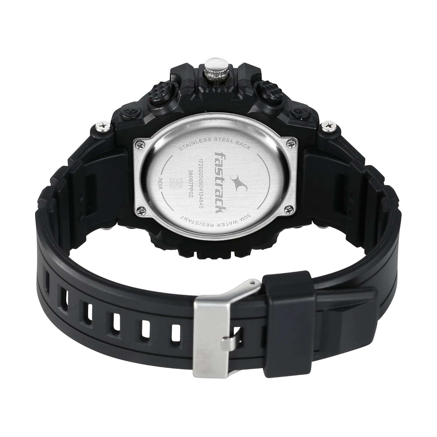 Fastrack StreetStyle Quartz Digital Watch, back view