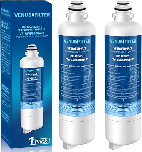 12033030 Repuesto para Bosch Water F Ilter  Compatible con BORPLFTR50, 11025825, BORPLFTR55, WFC100MF, B36CT80SNS, B36CL80ENS (2 piezas)