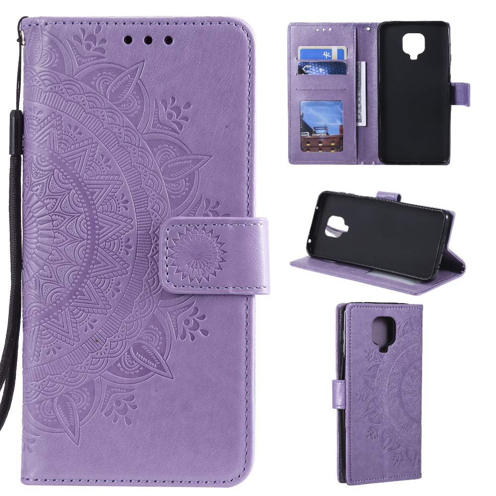 CoverKingz Cover Per Xiaomi Redmi Note 9 Pro – Custodia A Portafoglio Con Slot Carte E Chiusura Magnetica, Motivo Mandala Oro Rosa