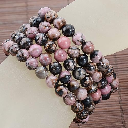 Vista 731 de MASSIVE BEADS Pulsera elástica de yoga hecha a mano con piedra natural, cristal curativo, energía, regalos para adultos unisex de 0.157 in, 0.236
