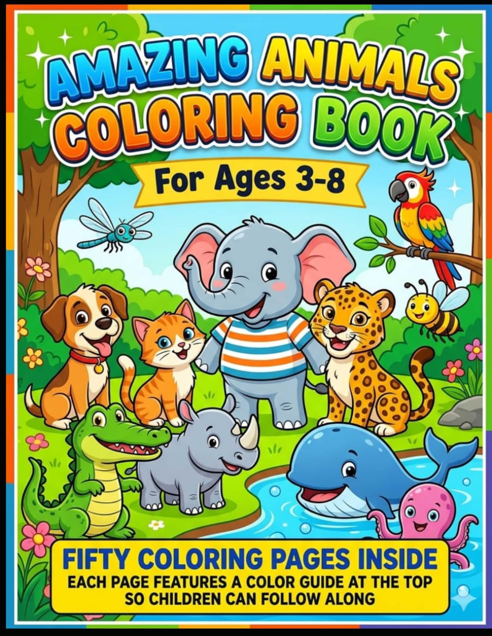 AMAZING ANIMALS COLORING BOOK