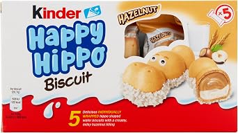Kinder Happy Hippo Hazelnut Biscuit Bars, Pack of 10 x 103.5g | Bulk Chocolate Gift, Crispy Wafer with Milk Chocolate and Hazelnut Filling
