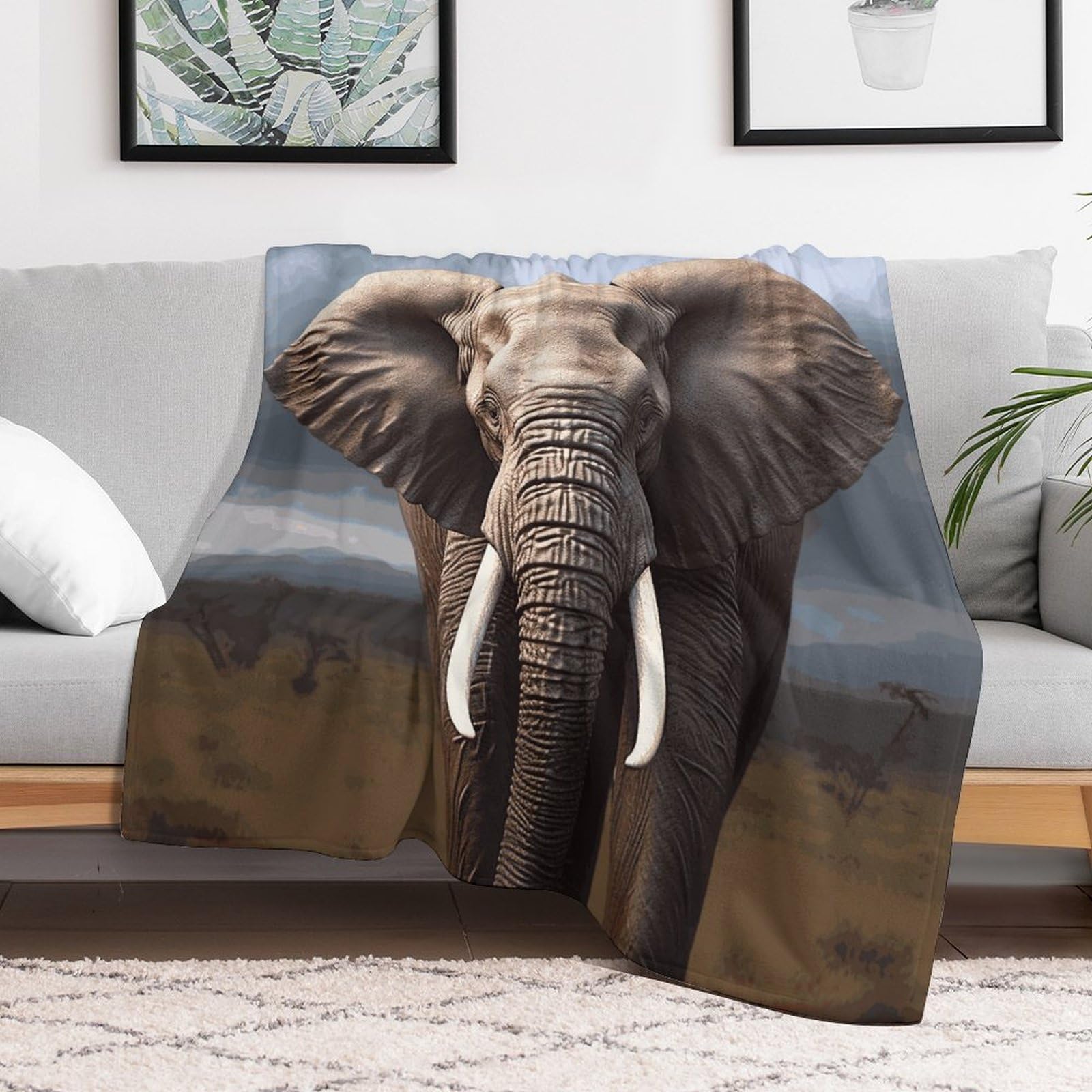 Couverture chaude éléphant pour soirées cocooning devant la télé