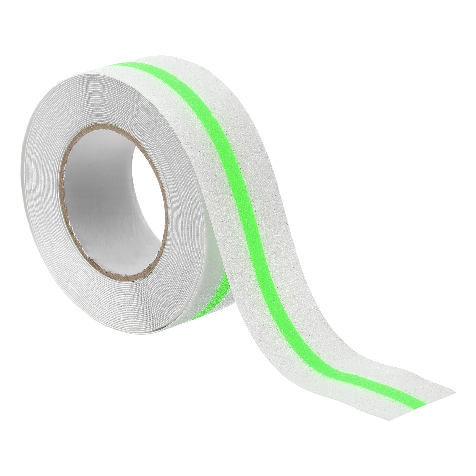 sourcing map 5cm x 10m Anti Slip Traction Tape, Clear Grip Tape with Dark Green Glow, Waterproof Non Skid Strips for Indoor or Outdoor Stairs Steps, and Other Smooth Surfaces