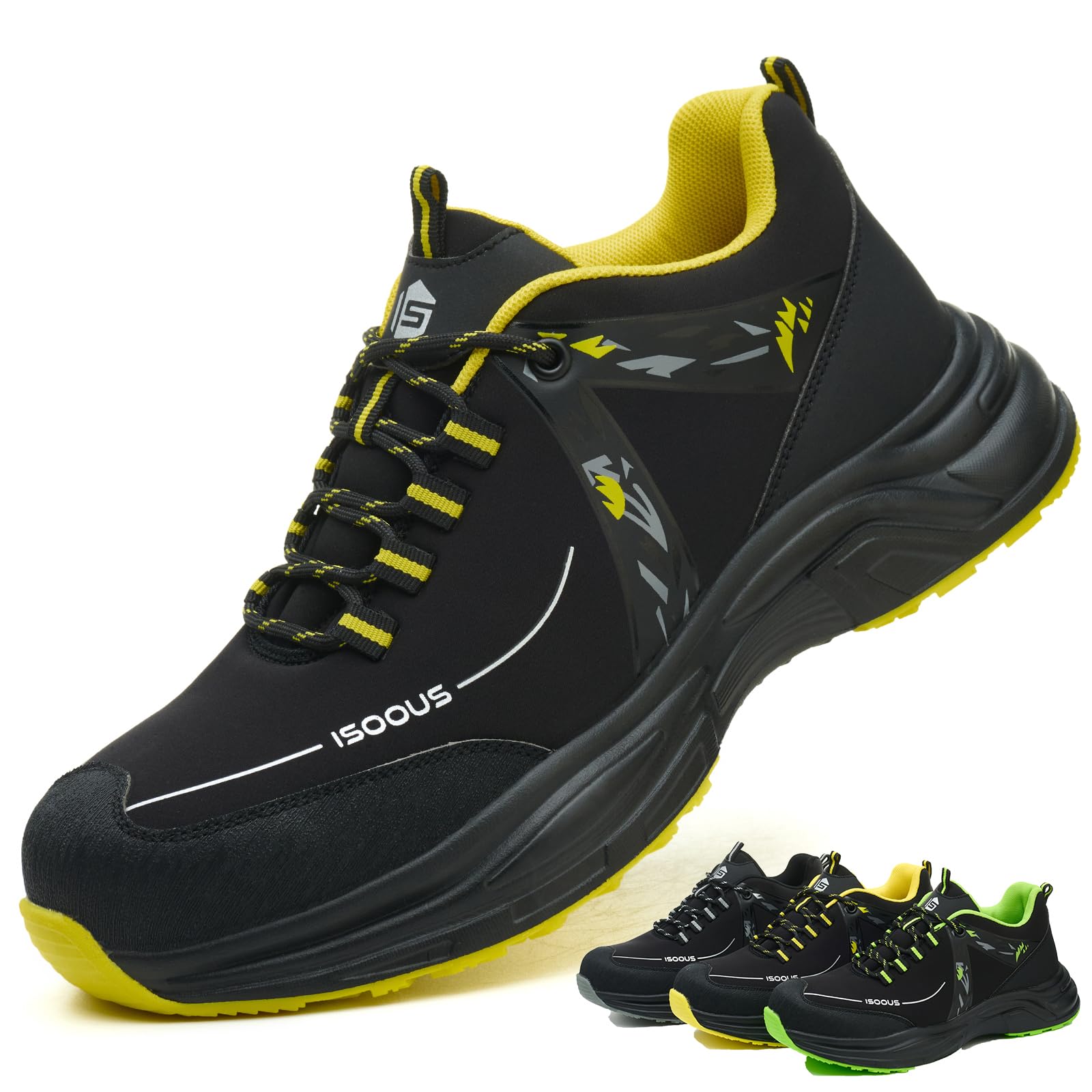 Scarpe Antinfortunistiche Uomo Donna Antiscivolo Leggere | Scarpe da Lavoro Traspiranti Con Punta in Acciaio Scarpe da Cantiere Antiscivolo,Resistente agli Spruzzi d'Acqua