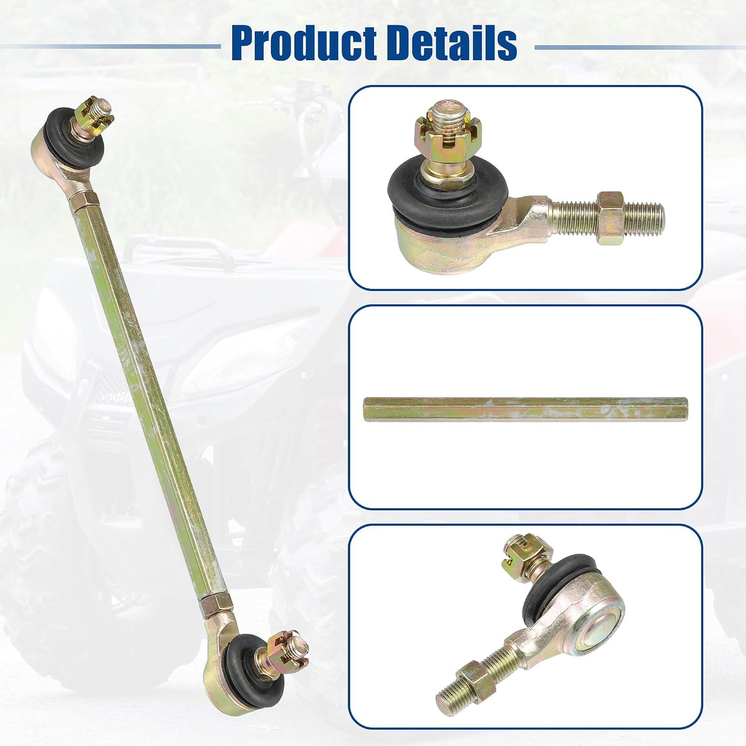ACROPIX 20cm 7.87" Steering Tie Rod Ball Joint Tie Rod Assembly Fit for 50cc 70cc 90cc 110cc 125cc 150cc 200cc 250cc ATV Four Wheeler Quad - Pack of 1