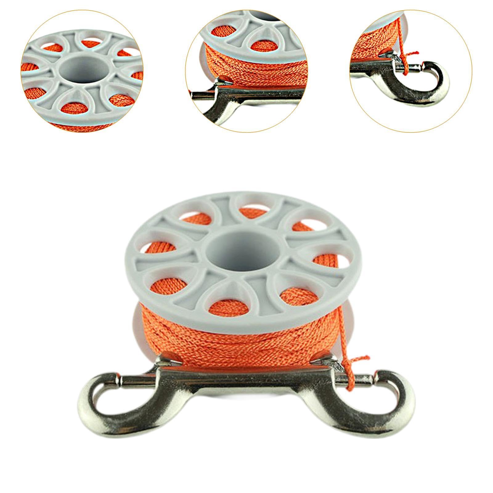 rockible Finger Spool 98ft Portable Lightweight Nylon Line Scuba Spool Finger Reel Scuba Diving Reel for Snorkeling Wreck Exploration,
