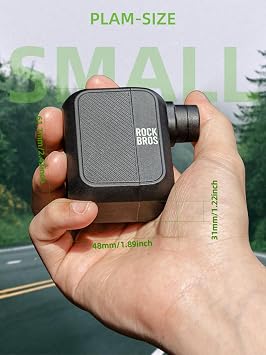 ROCKBROS Mini Bike Pump Portable Bike Tire Pump 100PSI Electric Bike Pump Mini Air Pump Tire Inflator Rechargeable with Presta Schrader Valve