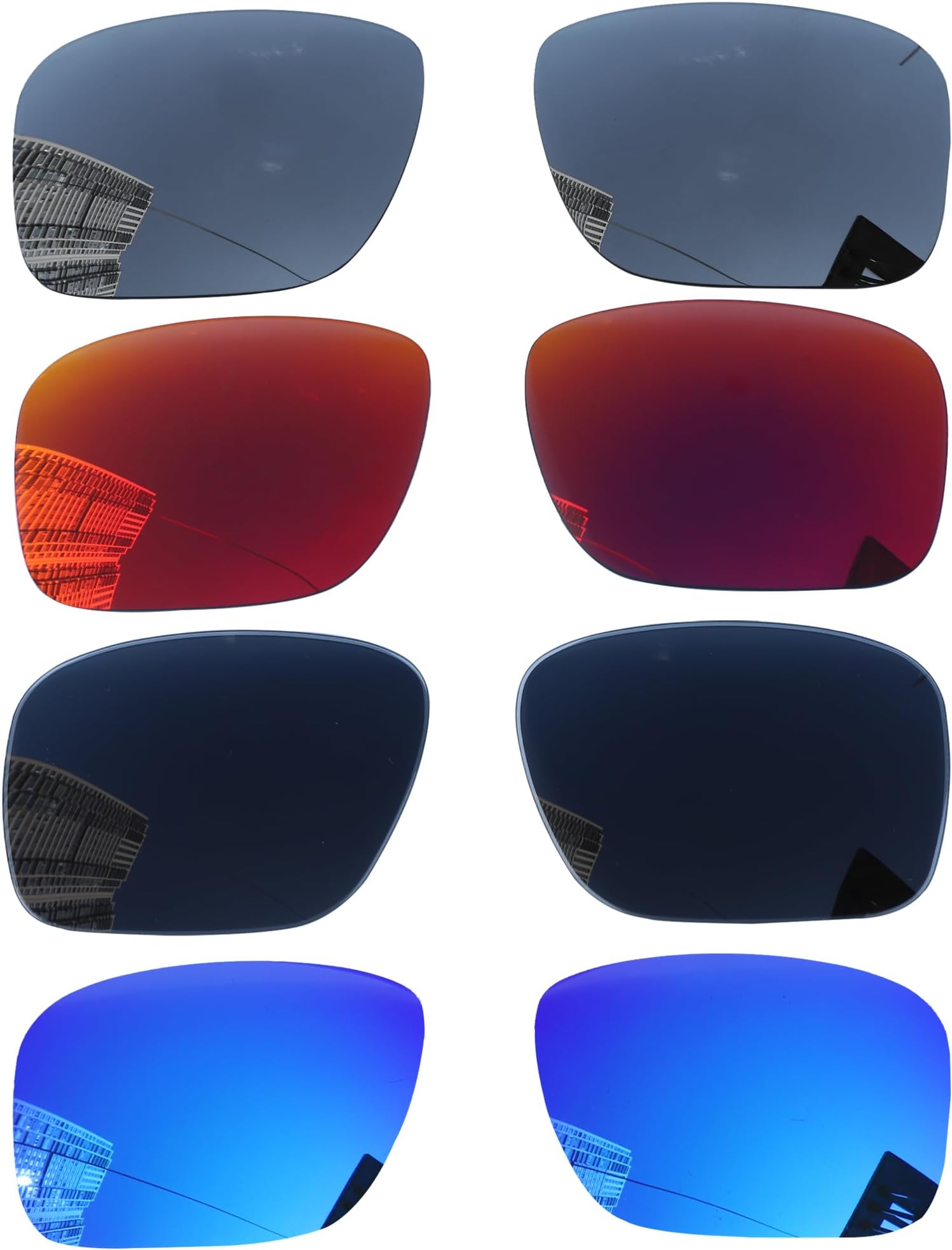 4 Pairs Polarized Replacement Lenses for Oakley Fuel Cell OO9096 Sunglasses, Perfectly Fit, Shatterproof, Anti-scratch, Value Pack
