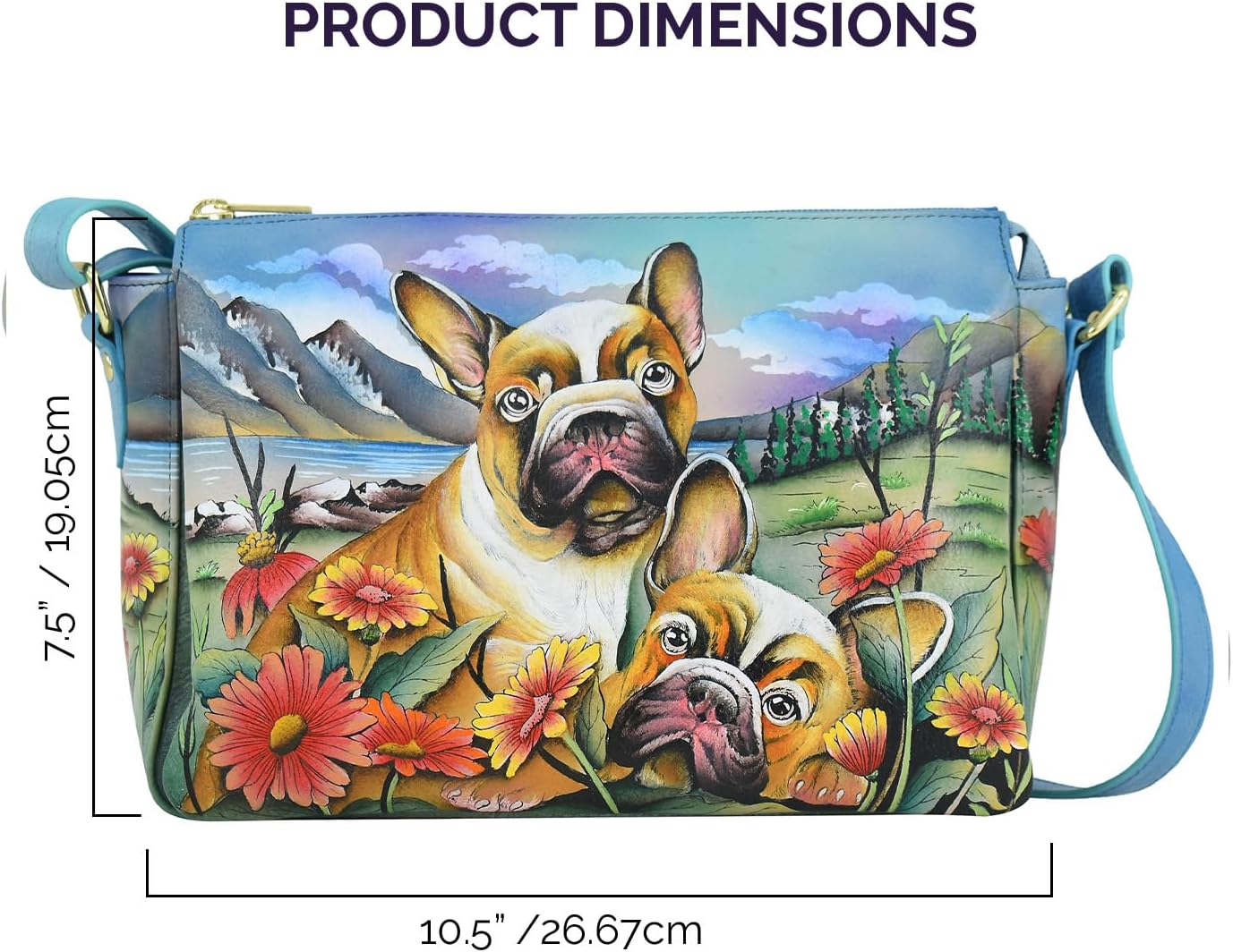 Anuschka Women's Original Hand-Painted Genuine Leather Organizer Crossbody - Image 5