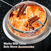 Vista 6 de Solo Stove Bonfire Shield - Protector de chispas de malla de acero inoxidable duradero para braseros, mantiene las chispas y las brasas calientes