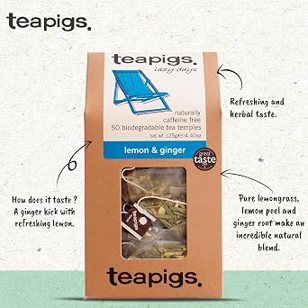 Teapigs Lemon & Ginger Tea 50 Templess