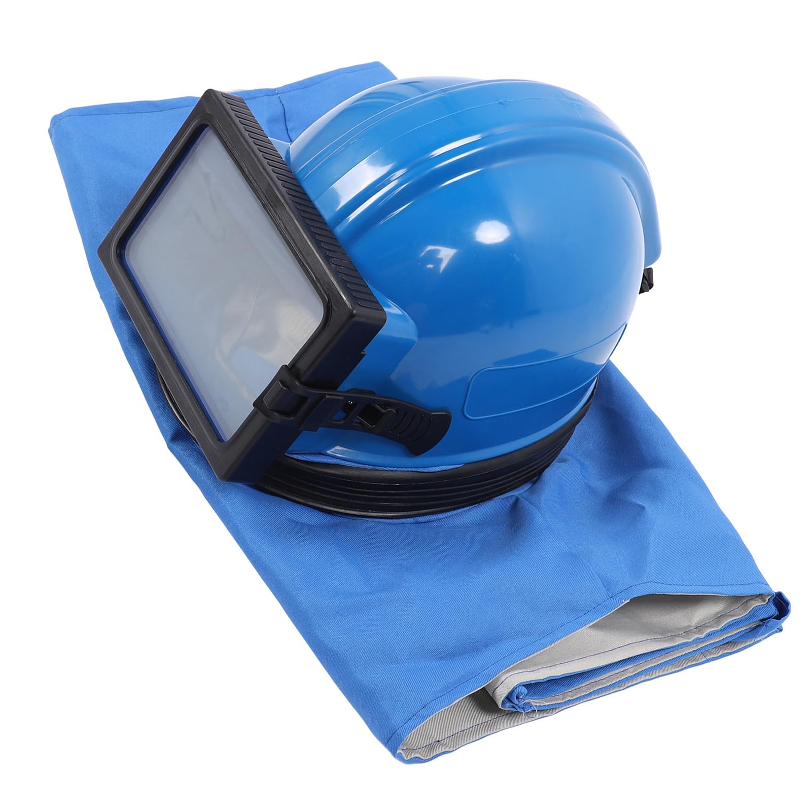 Casco de Chorro de, Capucha con Chorro de, Cubierta Facial con Traje sin Mangas para Pintura, Corte, Limpieza, Equipo de Seguridad para Trabajos industriales, Material ABS