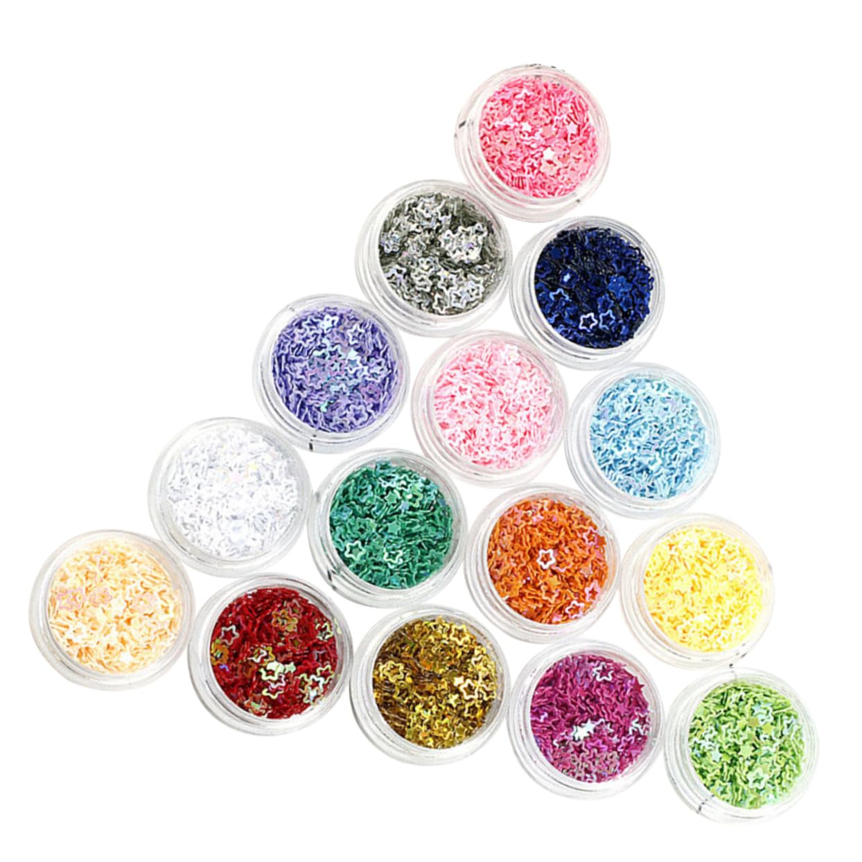 Mikinona Nail Glitter Set 16 Boxes of Sequin Manicure Jewelry for DIY Nails Face Makeup