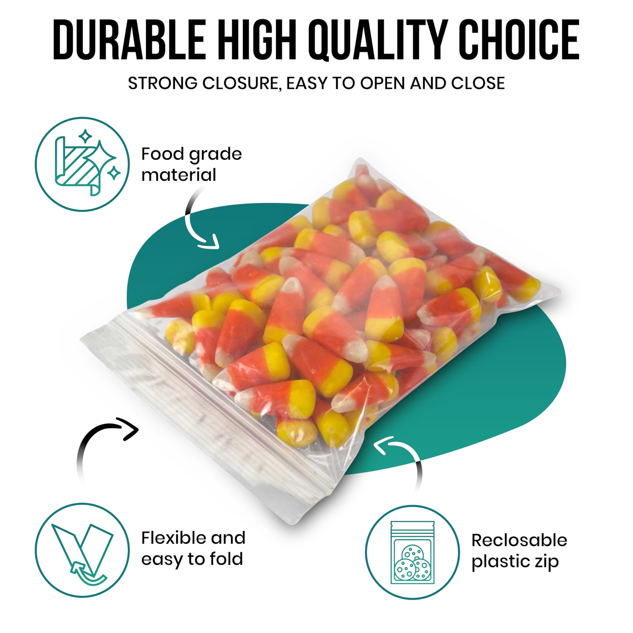 Levex - 6" X 9" (100 Count) 4 Mil Heavy Duty, Strong & Durable Clear Reclosable Zip Plastic Poly Bags With Resealable Lock Seal Zipper For Travel, Storage, Packaging & Shipping - View #4